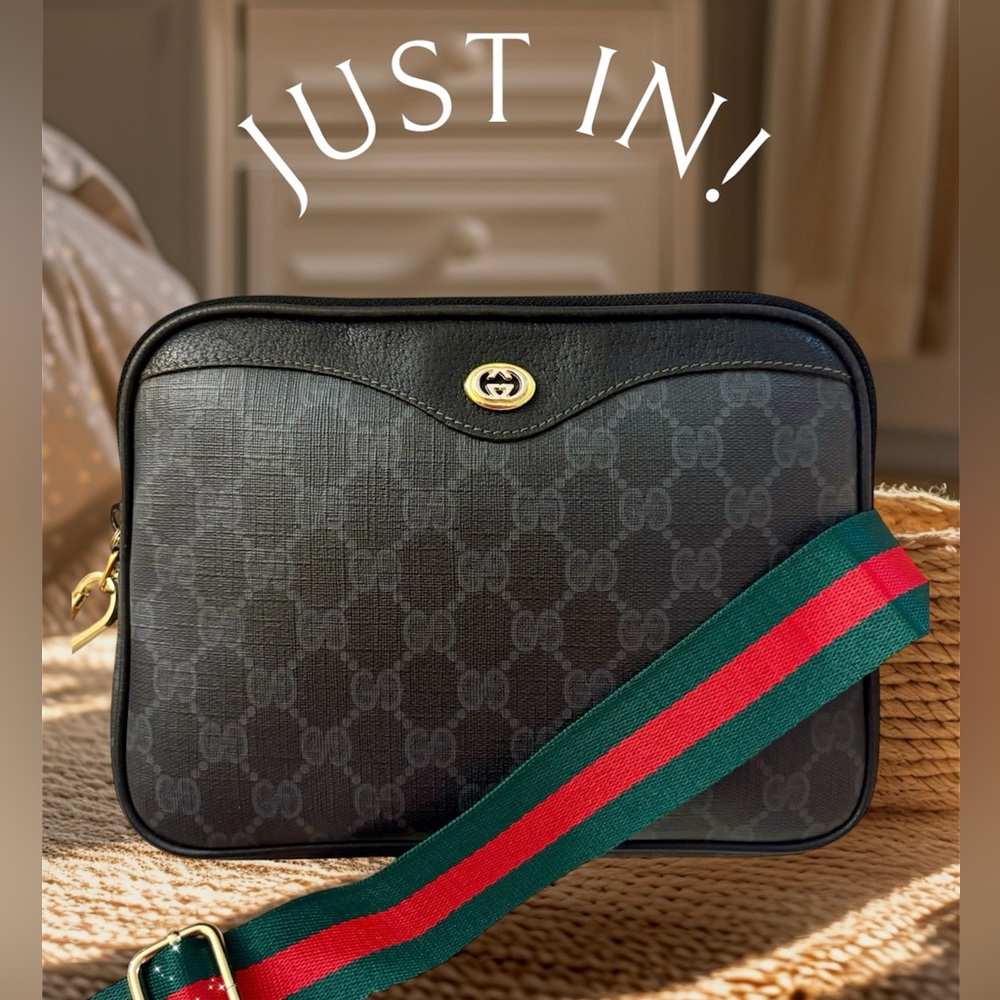 ✨🖤Auth🖤✨GUCCI Messenger Crossbody Bag Unisex Pochette Clutch